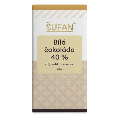 Šufan Bílá čokoláda 40% s Ugandskou vanilkou 70 g