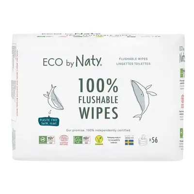 Naty ECO vlhčené ubrousky bez vůně - splachovatelné 3 x 56 ks