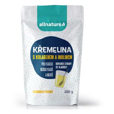 Allnature Křemelina s kolagenem a inulinem - příchut citrón 100 g