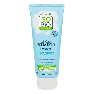 SO’Bio étic Extra hydratační tělové mléko s aloe vera a hyaluronem 200ml