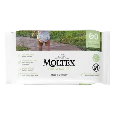 Moltex Pure & Nature EKO vlhčené ubrousky na bázi vody 60 ks