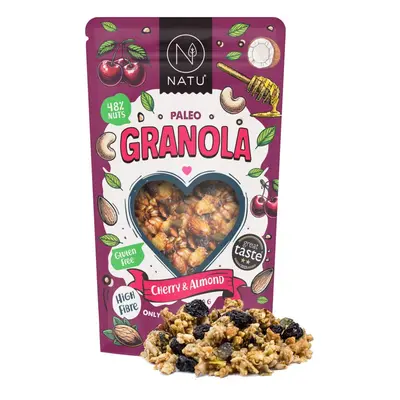 NATU Paleo Granola Třešně a mandle 370 g