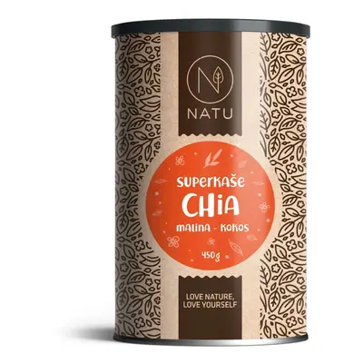 NATU Superkaše Chia s malinami a kokosem 450 g