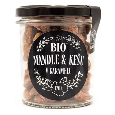 NATU Mandle a kešu ořechy v karamelu bio 170 g