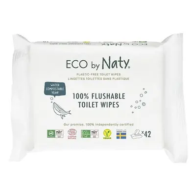 Naty ECO vlhčené splachovatelné ubrousky s funkcí toaletního papíru bez vůně 42 ks