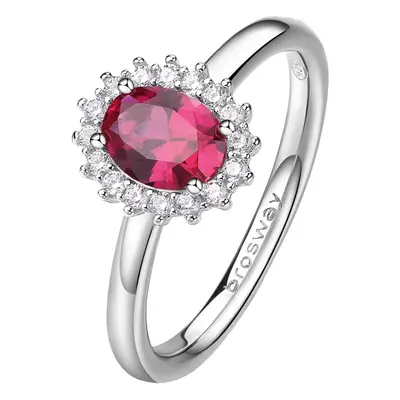 Brosway Elegantní stříbrný prsten Fancy Passion Ruby FPR75 52 mm