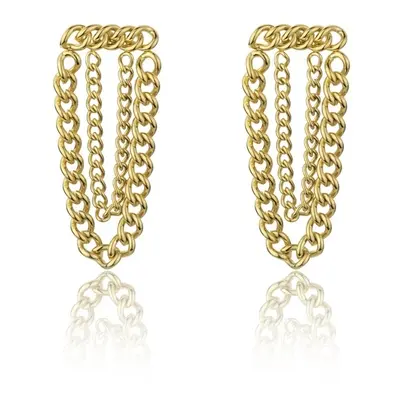 Marc Malone Krásné pozlacené náušnice Celine Gold Earrings MCE23134G