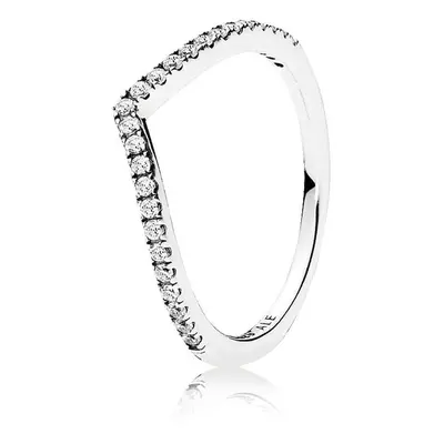 Pandora Třpytivý stříbrný prsten Timeless 196316CZ 52 mm