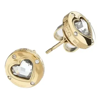 Guess Romantické pozlacené náušnice Rolling Hearts JUBE03349JWYGT/U