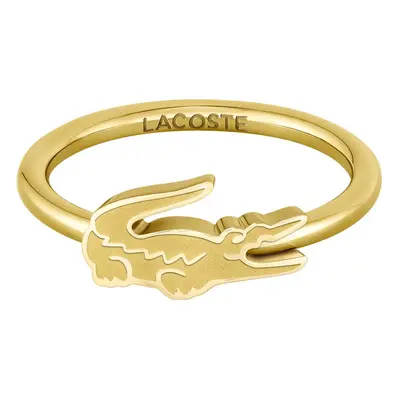 Lacoste Originální pozlacený prsten Crocodile 2040054 56 mm