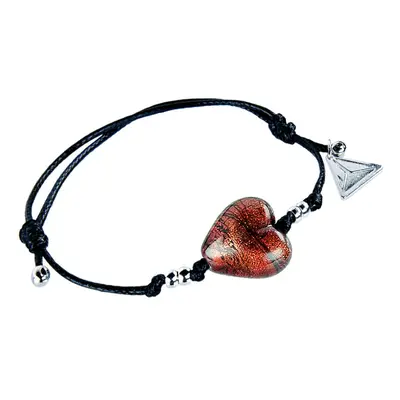 Lampglas Výrazný náramek Fire Heart s 24karátovým zlatem v perle Lampglas BLH23