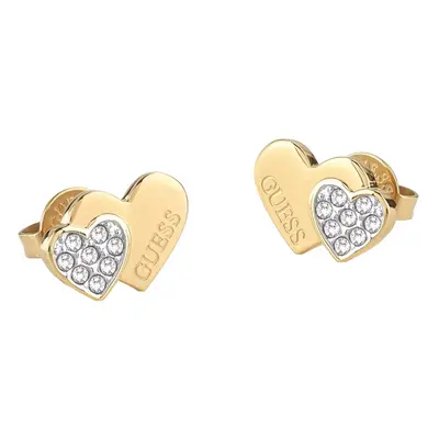 Guess Půvabné pozlacené náušnice s krystaly Studs Party JUBE02174JWYGT/U