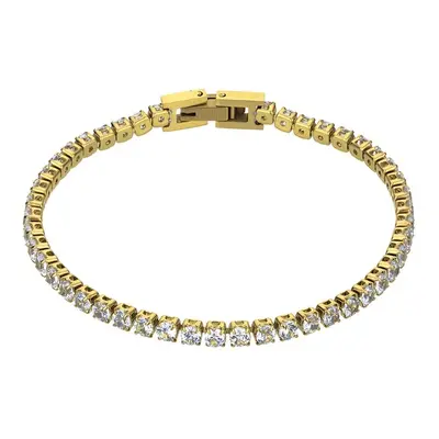 Marc Malone Tenisový pozlacený náramek Tessa White Bracelet MCB23057G