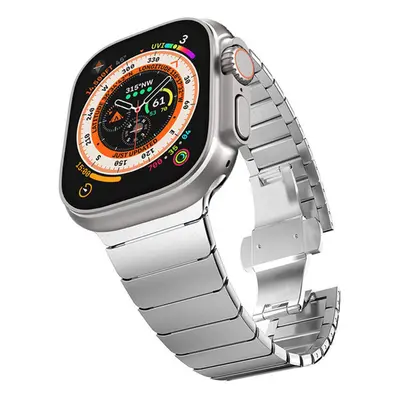 4wrist Ocelový tah s motýlovou sponou pro Apple Watch 42/44/45/49 mm - Silver