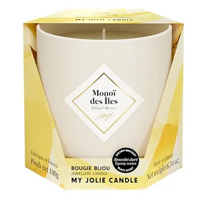 My Jolie Candle Vonná svíčka 36h s náramkem Black Les Essentielles Ostrov Monoi 320327