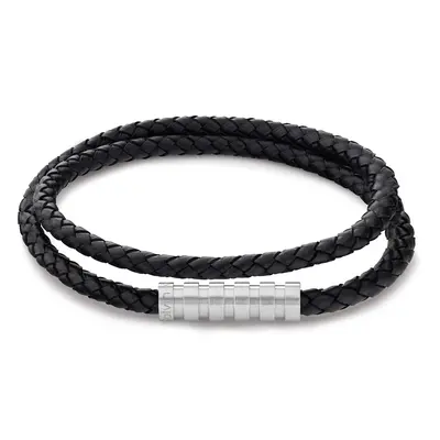 Calvin Klein Módní pánský kožený náramek Braided 35000093