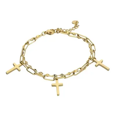 Marc Malone Pozlacený dvojitý náramek May Gold Bracelet MCB23045G