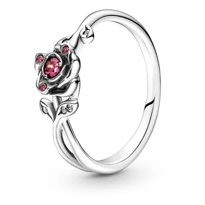 Pandora Stříbrný prsten Růže Disney Kráska a Zvíře 190017C01 54 mm