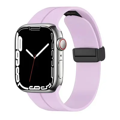 4wrist Silikonový řemínek s magnetickou sponou pro Apple Watch 42/44/45/49 mm - Lavender