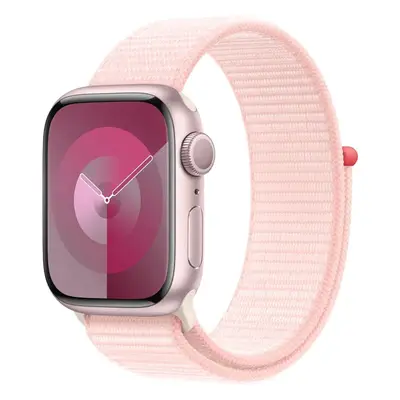 Apple Apple Watch Series 9 41mm Růžový hliník se světle růžovým provlékacím řemínkem