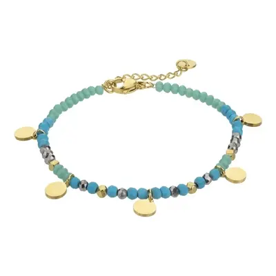 Marc Malone Korálkový náramek Gianna Blue Bracelet MCB23006G