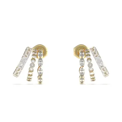 Guess Dámské pozlacené náušnice Crazy Earrings JUBE03307JWYGT/U