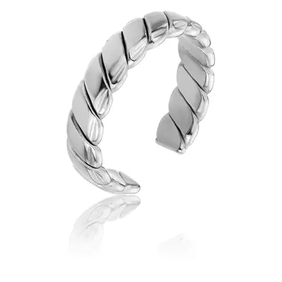 Marc Malone Otevřený ocelový prsten Morgan Silver Ring MCJ.R1025