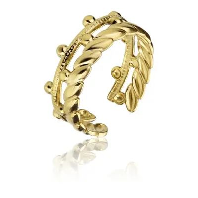 Marc Malone Otevřený pozlacený prsten Vivian Gold Ring MCR23006G