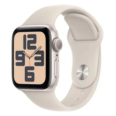 Apple Apple Watch SE (2023) GPS 40mm sportovní silikonový řemínek hvězdně bílý S/M