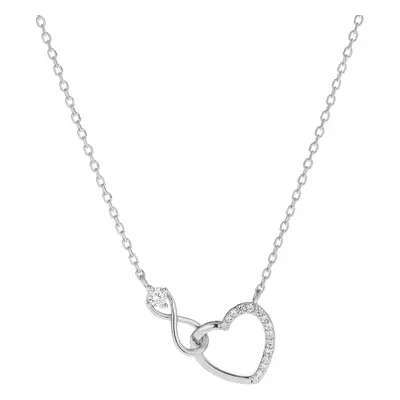 AGAIN Jewelry Romantický stříbrný náhrdelník Infinity Love AJNA0011