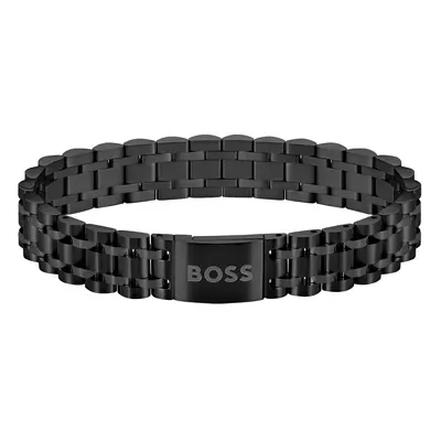 Hugo Boss Elegantní černý náramek pro muže Owan 1580646