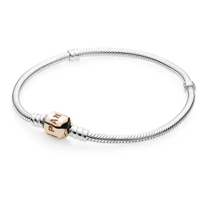 Pandora Stříbrný náramek s bronzovým zapínáním 580702 21 cm