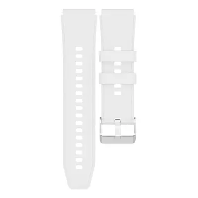 4wrist Silikonový řemínek se stříbrnou sponou 22 mm - White