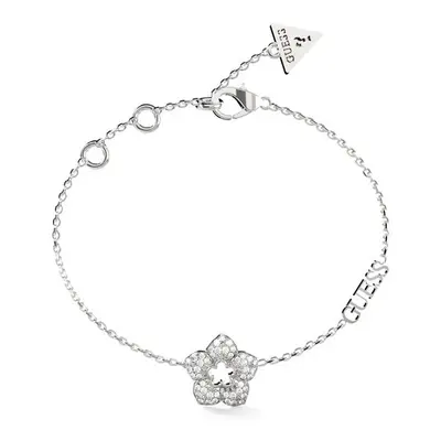 Guess Slušivý ocelový náramek s květinou Shining Winter JUBB04468JWRH 14,5 cm