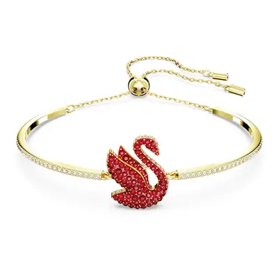 Swarovski Okouzlující pozlacený náramek s labutí Iconic Swan 5649774