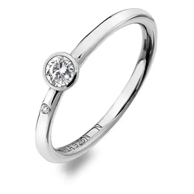 Hot Diamonds Luxusní stříbrný prsten s topazem a diamantem Willow DR206 60 mm