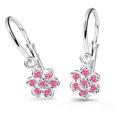 Cutie Jewellery Dětské náušnice z bílého zlata C2746-10-X-2 červená