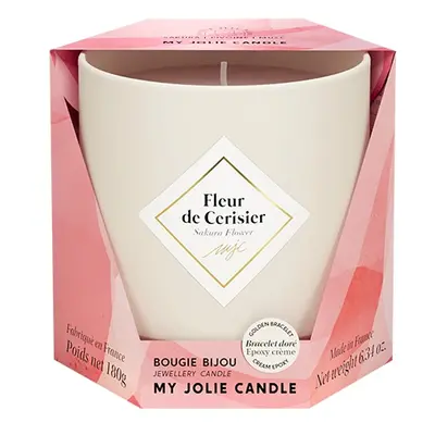 My Jolie Candle Vonná svíčka 36h s náramkem Beige Les Essentielles Třešňový květ 320323