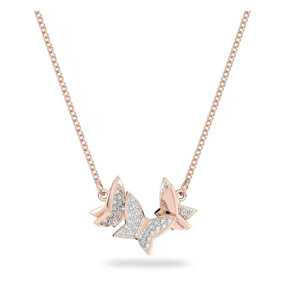 Swarovski Něžný bronzový náhrdelník s motýlky Lilia 5636422