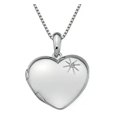 Hot Diamonds Stříbrný náhrdelník Hot Diamonds Memoirs Heart Locket DP495 (řetízek, přívěsek)