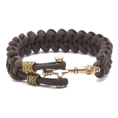 Cordell Stylový paracord náramek Wolf Cross Bronze