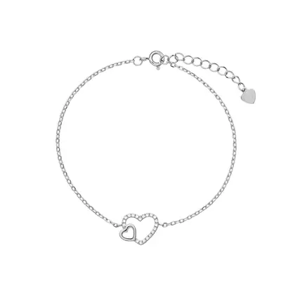 AGAIN Jewelry Něžný stříbrný náramek Infinity Love AJNR0022