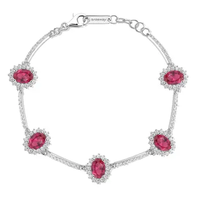 Brosway Luxusní stříbrný náramek se zirkony Fancy Passion Ruby FPR40