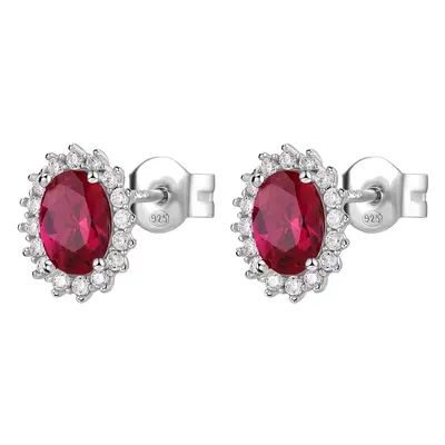 Brosway Elegantní stříbrné náušnice Fancy Passion Ruby FPR15