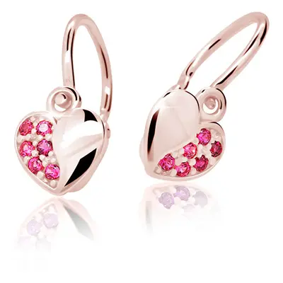 Cutie Jewellery Dětské náušnice z růžového zlata C2160-10-X-4 bílá