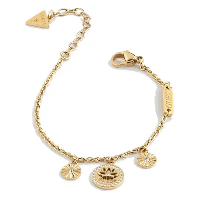 Guess Půvabný pozlacený náramek Lotus JUBB01347JWYGS 14,5 - 18,5 cm - S