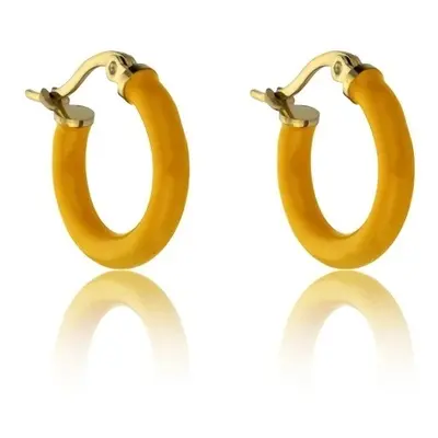 Marc Malone Pozlacené kruhy se smaltem Laura Orange Earrings MCE23149G