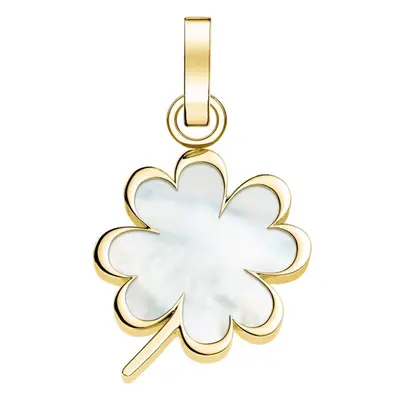 Rosefield Slušivý pozlacený přívěsek Čtyřlístek The Pendant PE-Gold-CLOVER