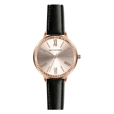 Emily Westwood Melissa Black Leather Watch EEK-B029R