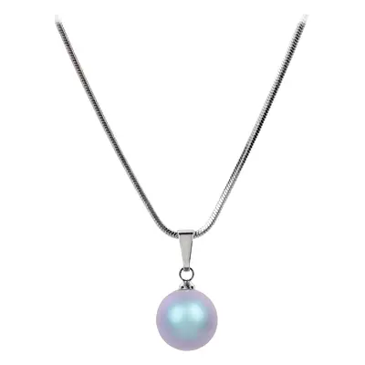 Levien Půvabný náhrdelník s perličkou Pearl Iridescent Light Blue